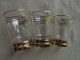 Ancien - Service De 34 Verres Timbales Filets Dorés Années 50/60 - Glas & Kristall