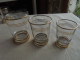 Ancien - Service De 34 Verres Timbales Filets Dorés Années 50/60 - Vetro & Cristallo