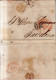 Año 1850 Prefilatelia Carta  Marca Cartagena Murcia Y Recargo 6 Ms - ...-1850 Prephilately