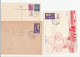 1956 -57, 3 X GAZA  COVERS  (1 Gaza, 2 Rafah) PALESTINE  Israel Stamps Cover - Cartas & Documentos