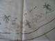 Delcampe - Nappe Brodée De 90 X 90 Cm Niangara, Haut-Uele, RD Congo Plan Quartier Des Belges, Camp Militaire Et Mission... 1938 - Autres & Non Classés