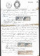 Papel Selado Brasão Rei D. Carlos 1905. Escritura S. João Da Pesqueira. I.Selo 200, 30 E 20 Reis. C.Industrial 5,10 Reis - Lettres & Documents