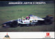 PHOTO POSTCARD RACING CAR FORMULA GRAND PRIX MINARDI FORD PEDRO LAMY SIGNED CARTE POSTALE - Grand Prix / F1