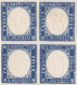 SI53D Italia Italy 1863 Regno 15c. Quartina Effigi CAPOVOLTE Nuova MNH 1 MLH - Mint/hinged