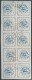 PERSIA PERSE IRAN,1903-The Handstamp Octagonal Provisoire,Vertical Block Of Ten 1 Kran Stamps Rare,Postmark Tehran - Iran