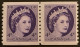 Canada 1954 MNH Sc #345** -346**-347**  2 X 2c-4c-5c Coil Stamps, Wildling Portrait - Unused Stamps