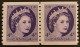 Canada 1954 MNH Sc #345** -346**-347**  2 X 2c-4c-5c Coil Stamps, Wildling Portrait - Neufs