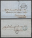 Lot 4 Lettres 1869 De GIBRALTAR Pour La France (Reims, Mareuil-sur-Ay) - Entrée "Espagne / ST-JEAN-DE-LUZ" - Port "6" - Gibraltar