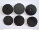 6 Verschillende Knopen 6 Boutons Differents Bakeliet Bakelite Zwart Noir Diam  3,5 Cm - Boutons