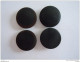 4 Knopen 4 Boutons Diam 2,2 Cm  Bakeliet Bakelite Zwart Noir - Boutons