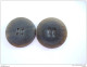 2 Vintage Zwart-bruin Knopen Bakeliet Bakelite Boutons Noir-marron 2,50 Cm - Boutons