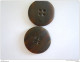 2 Vintage Zwart-bruin Knopen Bakeliet Bakelite Boutons Noir-marron 2,50 Cm - Boutons