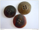 Vintage 3 Verschillende Knopen Bruin Caseïne 3 Boutons Differents Marron 2,8 &amp; 3 Cm - Buttons