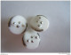 3 Vintage Knopen Wit Blanc Glas Verre 3 Boutons  1,4  Cm - Buttons