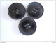 3 Vintage Knopen Zwart Bakeliet Bakelite 3 Boutons Noir  2,8  Cm - Boutons