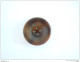 Vintage Knoop Bruin Caseïne Rug Metaal Dos Metal Bouton Marron 2,5 Cm - Boutons