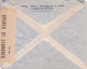 CYPRUS KGVI CENSOR COVER LARNACA UK 2 PIASTRE RATE M7 CENSOR LABEL - Chypre (...-1960)