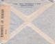 CYPRUS KGVI CENSOR COVER LARNACA UK 2 PIASTRE RATE M7 CENSOR LABEL - Zypern (...-1960)