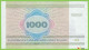 Voyo BELARUS 1000 Rubles 1998 P16(1) B116a KA UNC - Wit-Rusland