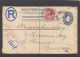 ENTIER POSTAL RECO. AVEC AFFRANCHISSEMENT COMPLEMENTAIRE DE PORT SHEPSTONE  POUR L'ALLEMAGNE CACHET AU VERSO,1923. - Briefe U. Dokumente