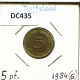 5 PFENNIG 1984 G BRD DEUTSCHLAND Münze GERMANY #DC435.D.A - 5 Pfennig
