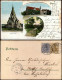 Ansichtskarte Riesa 3 Bild Rathaus, Stadtpark, Kirche 1905 - Riesa