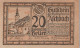 20 HELLER 1920 Stadt ASCHBACH Niedrigeren Österreich Notgeld Banknote #PF340 - [11] Emisiones Locales