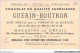 AHHP8-1547 - CHROMOS - CHOCOLAT-GUERIN-BOUTRON - PARIS - Le Vieux Paris - La Tour De Nesle Et L'hotel - 10,5 X 7cm - Guérin-Boutron