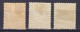 Iceland 1902 Mi. 35, 38, 42, 3 Aur, 6 Aur, 25 Aur Christian IX., MH* (2 Scans) - Unused Stamps
