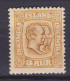 Iceland 1915 Mi. 77, 3 Aur, Christian IX. & Frederik VIII., MH* (2 Scans) - Unused Stamps