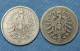 Deutschland / Germany • Lot  2x • 2 Mark •  1875 B  -  1881 A  • [24-432] - 1 Mark