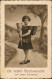 Glückwunsch - Schulanfang/Einschulung Mädchen Zuckertüte 1932 - Children's School Start