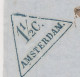 Amsterdam 1 1/2 C. Drukwerk Driehoekstempel 1855 - Fiscales