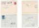 1956-58 2 Covers Reg Hadera To Netanya & Netanya To Hadera ISRAEL Stamps Registered Label Cover - Lettres & Documents