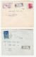 1956-58 2 Covers Reg Hadera To Netanya & Netanya To Hadera ISRAEL Stamps Registered Label Cover - Storia Postale