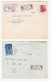 1956-58 2 Covers Reg Hadera To Netanya & Netanya To Hadera ISRAEL Stamps Registered Label Cover - Cartas & Documentos