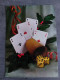 Playing Cards - Old Hungarian Postcard - 1970s - Playing Cards