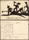 Ansichtskarte  Scherenschnitt Scherzkarte Straßenarbeiter! 1924 - Silhouettes