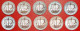 * GREAT BRITAIN: CYPRUS  5 MILS COMPLETE SET 10 COINS 1963-1980 SHIP! · LOW START ·  NO RESERVE! - Chipre