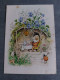 Dwarf , Ladybird, Bee, OLD POSTCARD - Fritz Baumgarten (illustrator) - 1950s - Baumgarten, F.