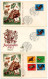 Delcampe - Germany, West 1965 9 FDCs Scott B404-B407 Birds - Woodcock, Ring-necked Pheasant, Black Grouse, Capercallie - 1961-1970