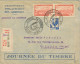 1947 SIDI - BEL - ABBES / PARIS , SOBRE CERTIFICADO , JOURNÉE DU TIMBRE , CORREO AÉREO . LLEGADA AL DORSO - Lettres & Documents