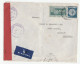 1950 Israel MILITARY CENSOR Cover Air Mail  To GB Stamps Censored - Cartas & Documentos