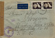 1950 ANDRYCHÓW / WIEN , SOBRE CIRCULADO , MARCA DE CENSURA  ESTAMPADA EN AUSTRIA , CORREO AÉREO - Lettres & Documents