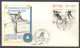 Germany. FDC Sc. B472-B475. 2 Envelopes.  The 1972 Winter Olympics - XI Olympic Winter Games. Hockey.  FDC Cancellation - 1971-1980