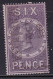 GB Victoria Fiscal/ Revenue Common Law Courts 6d Lilac Barefoot 3 Good Used - Revenue Stamps