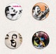 Queen BAND Freddie Mercury Music Fan ART BADGE BUTTON PIN SET 3 (1inch/25mm Diameter) 35 X - Music