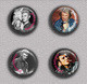 Johnny Hallyday Music Fan ART BADGE BUTTON PIN SET 9 (1inch/25mm Diameter) 35 DIFF - Muziek