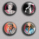 Johnny Hallyday Music Fan ART BADGE BUTTON PIN SET 10 (1inch/25mm Diameter) 35 DIFF - Music