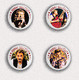 Johnny Hallyday Music Fan ART BADGE BUTTON PIN SET 3 (1inch/25mm Diameter) X 35 - Muziek
